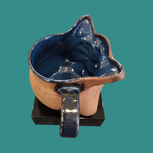 Signed Whimsical Retro Kitty Cat Vintage Mug Handmade A&A Studio Pottery Cup - Picture 5 of 11